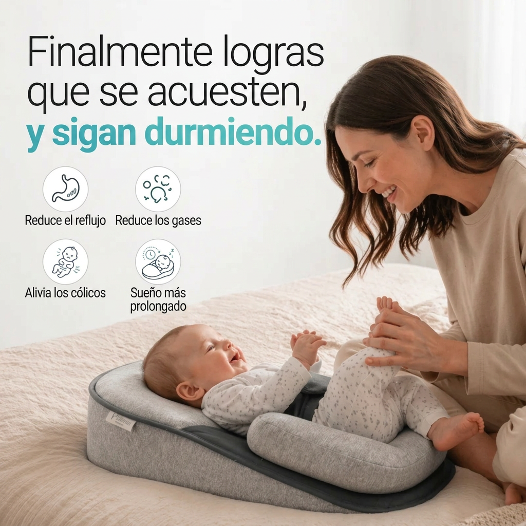 DuermeBien™ Cojín Antirreflujo para Bebé