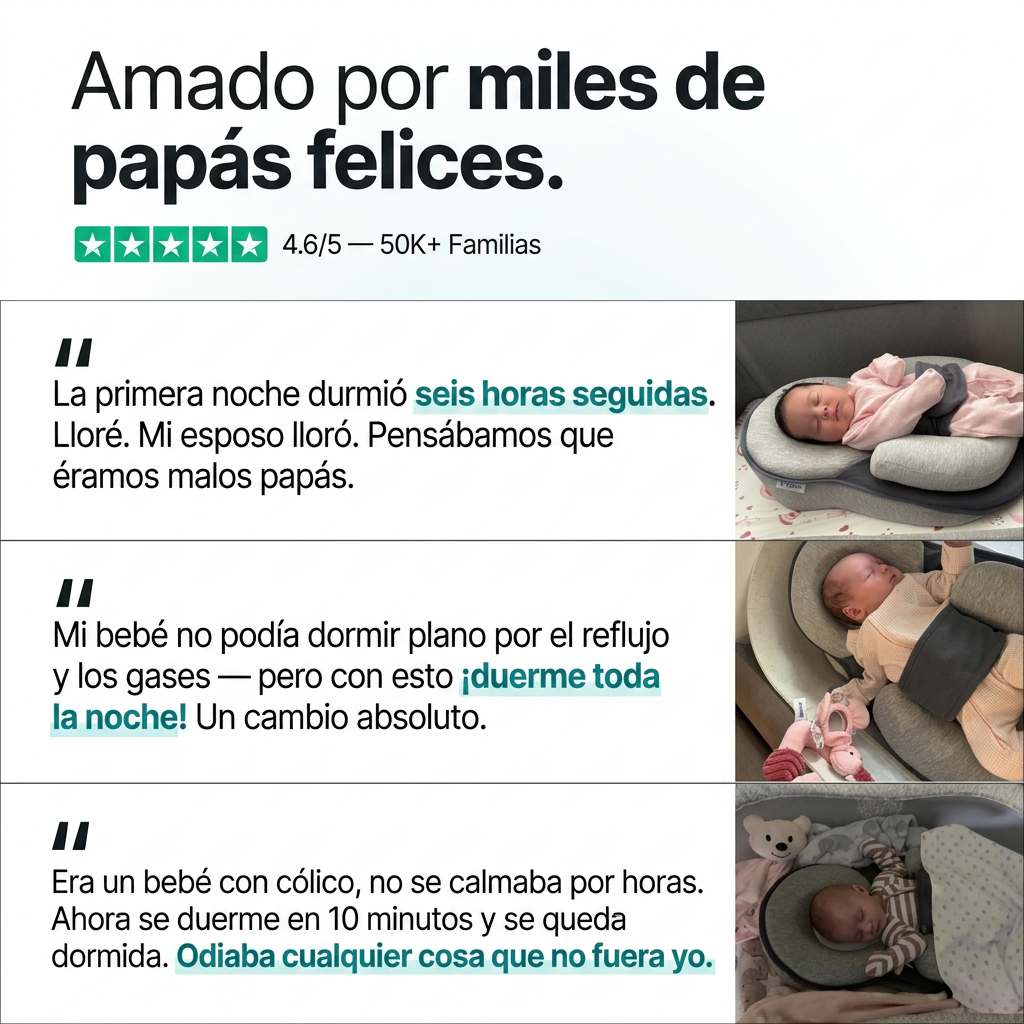 DuermeBien™ Cojín Antirreflujo para Bebé